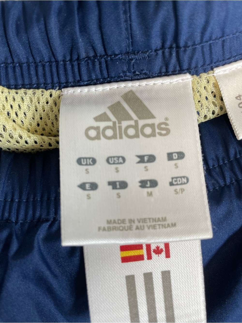 Vintage Y2K Adidas Track Pants Blue Small Athletic Windbreaker Joggers Training - Picture 12 of 15